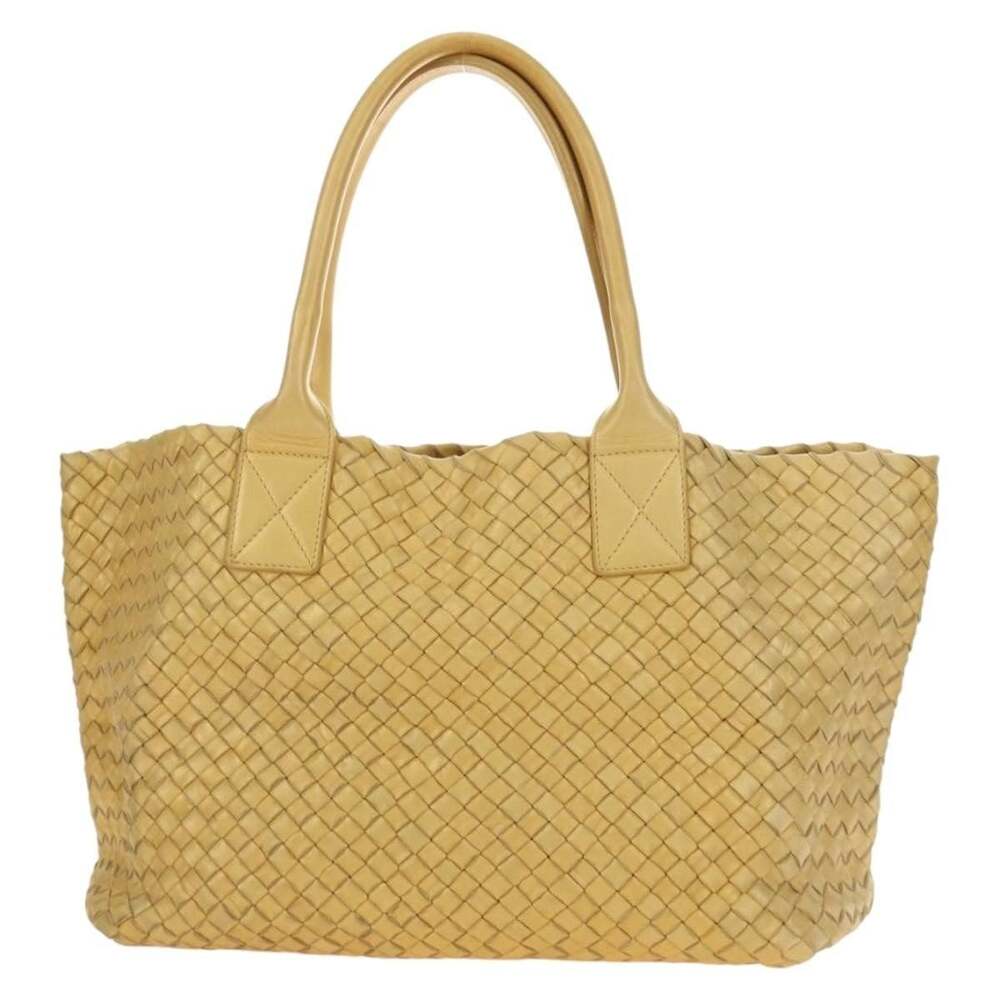 Bottega Veneta Intrecciato Cabas PM Handbag Gold